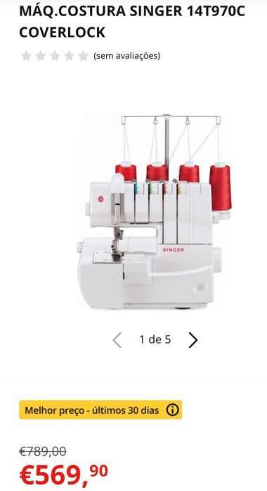 Máquina de costura Singer 14T970C Coverlock