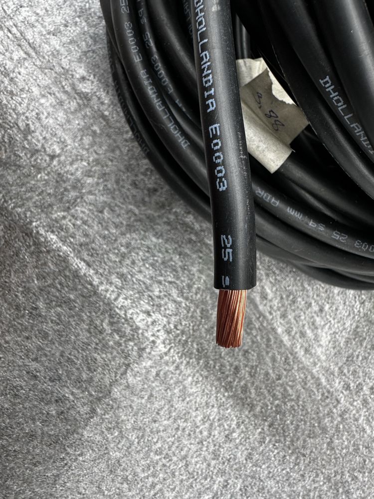 Przewód kabel linka 25mm 25mm2 Czarny i Czerwony Czysta miedz