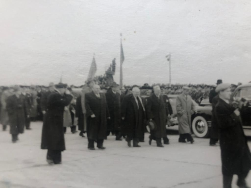 Chruszczow, Bułganin i Malenkow ZSRR 1956 rok amatorskie zdjęcie