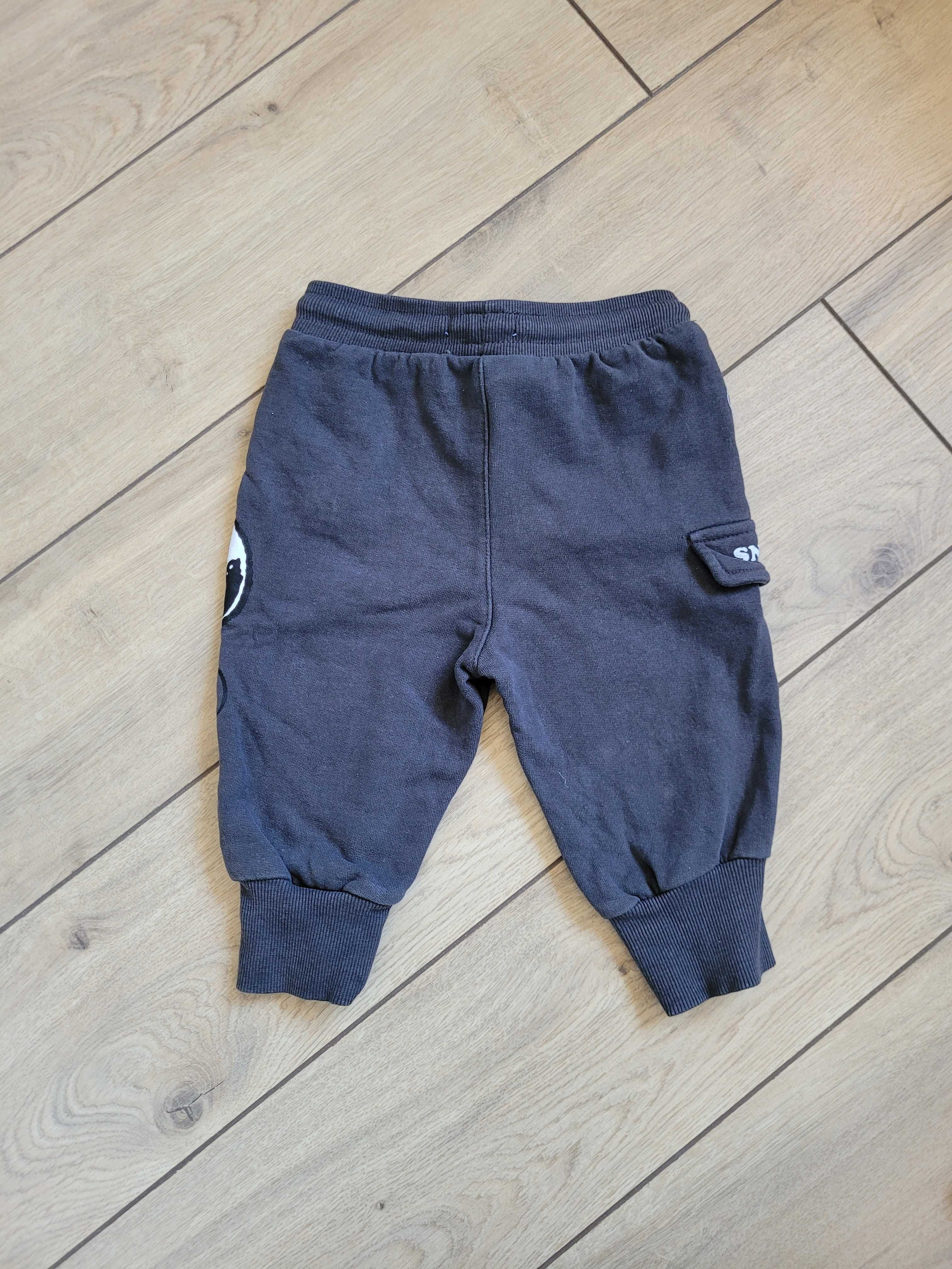 Spodnie Reserved Snoopy 80 9-12 dresy miękkie joggery unisex długie