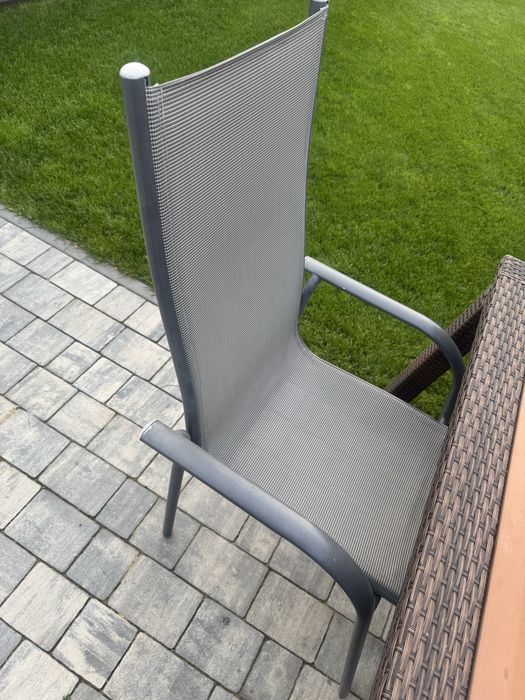 Duzy stol ogrodowy rozkladany 230x100 na taras + krzesla