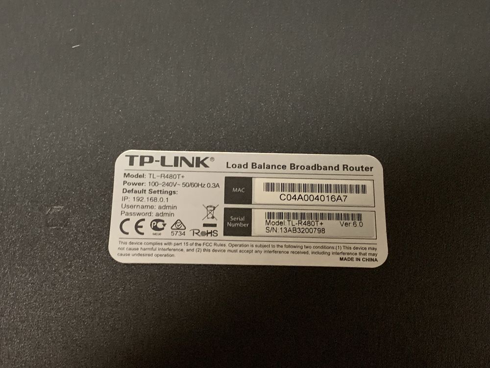 Router TP-LINK R480T+