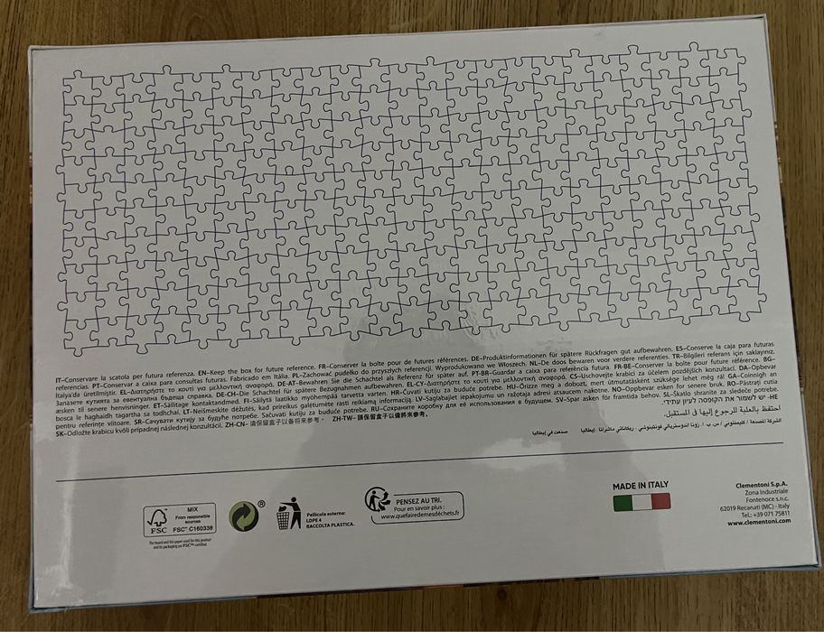 Puzzle Clementoni de 1000 peças (selado)