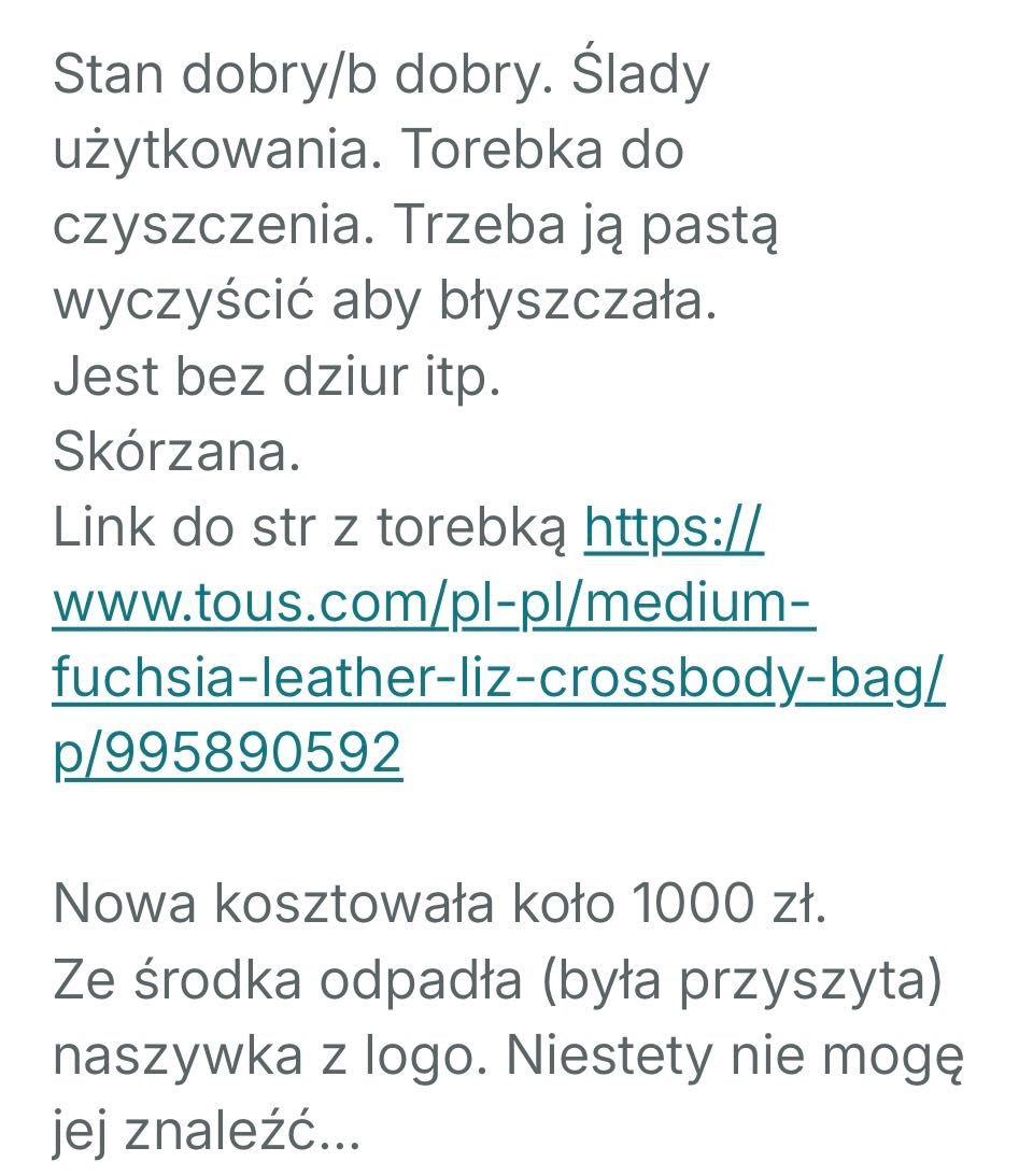 Torebka skórzana Tous