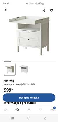 Komoda z przewijakiem Ikea Sundvik