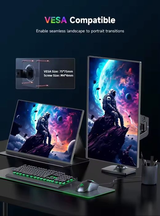 Портативний монитор UPERFECT 16'' 4K UHD 16:10 3840х2400 1200Nits sRGB