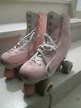 Patins oxeo de menina usados cor de rosa