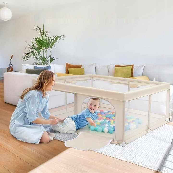 Kojec dla niemowląt, 150 cm, kompaktowy i mocny, ochrona piankowa