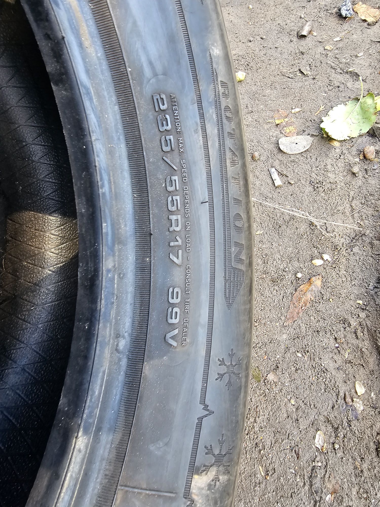 Opony Zimowe 2szt-R17 235/55-9mm-Dunlop-Montaż