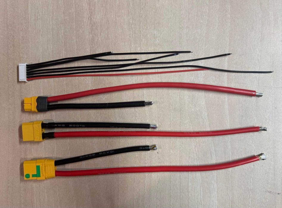 Силовий кабель, дріт + Роз'єм female Amass XT60, XT90 балансир 6S