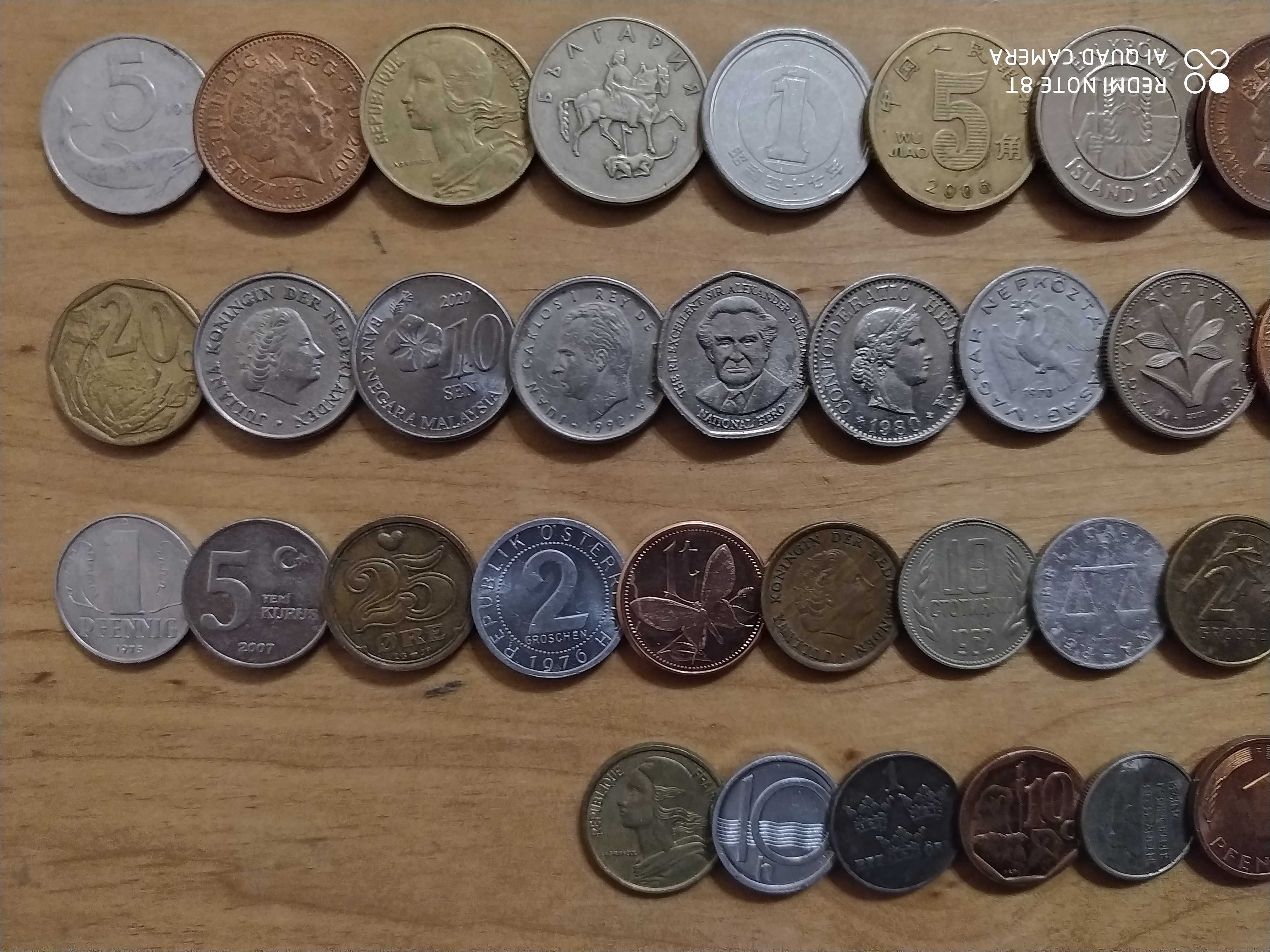 Монети світу всі континенти 100 шт без повторів №5