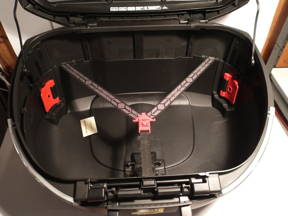 Kufer SHAD SH58X Carbon z płytą, na dwa kaski, regulowana pojemność FV