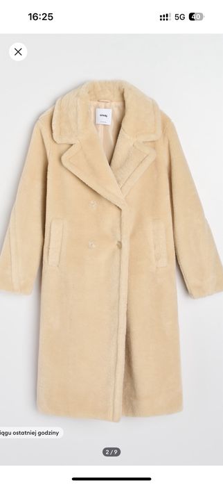 Plaszcz długi z futra