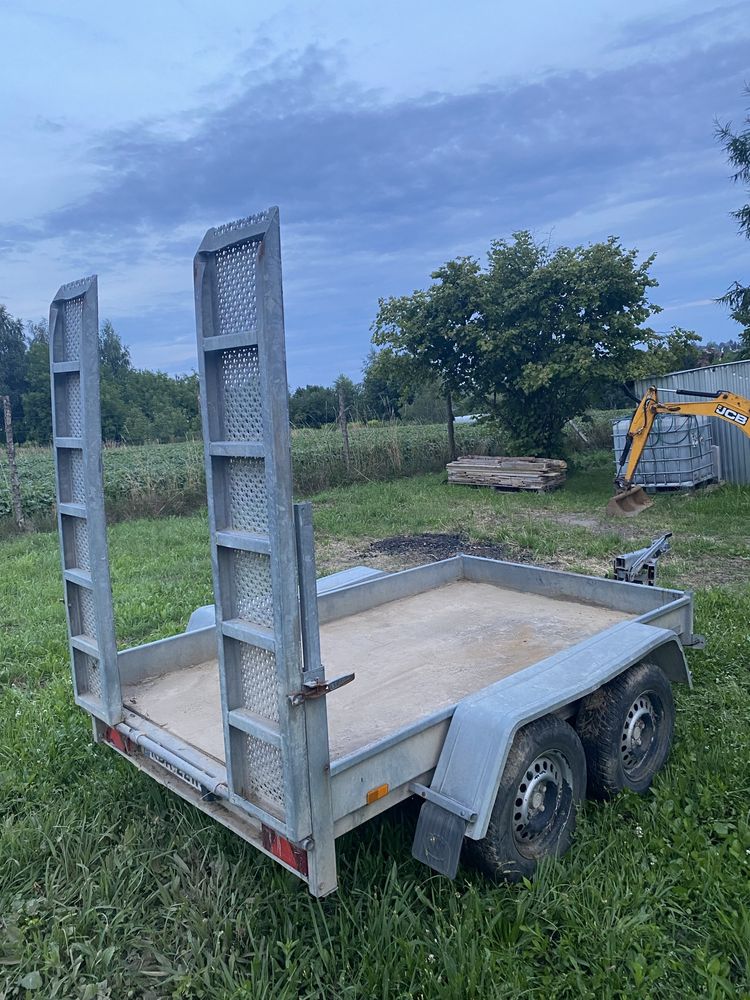 Przyczepa ciężarowa DMC 2600 kg STOPEXIM koparki miniładowarki BOBCAT