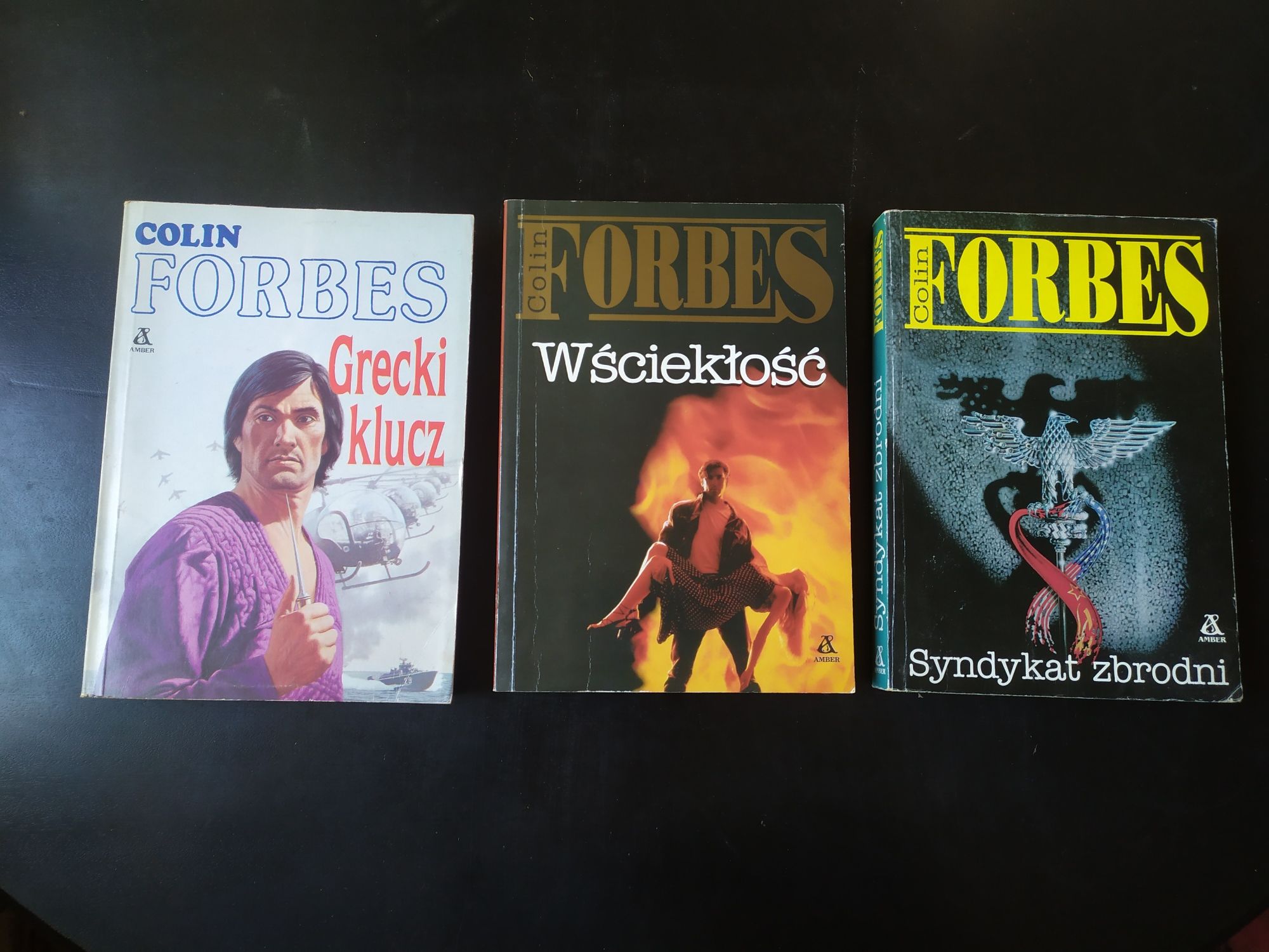 Książki 3szt Grecki klucz, Wściekłość, Syndykat zbrodni - Colin Forbes