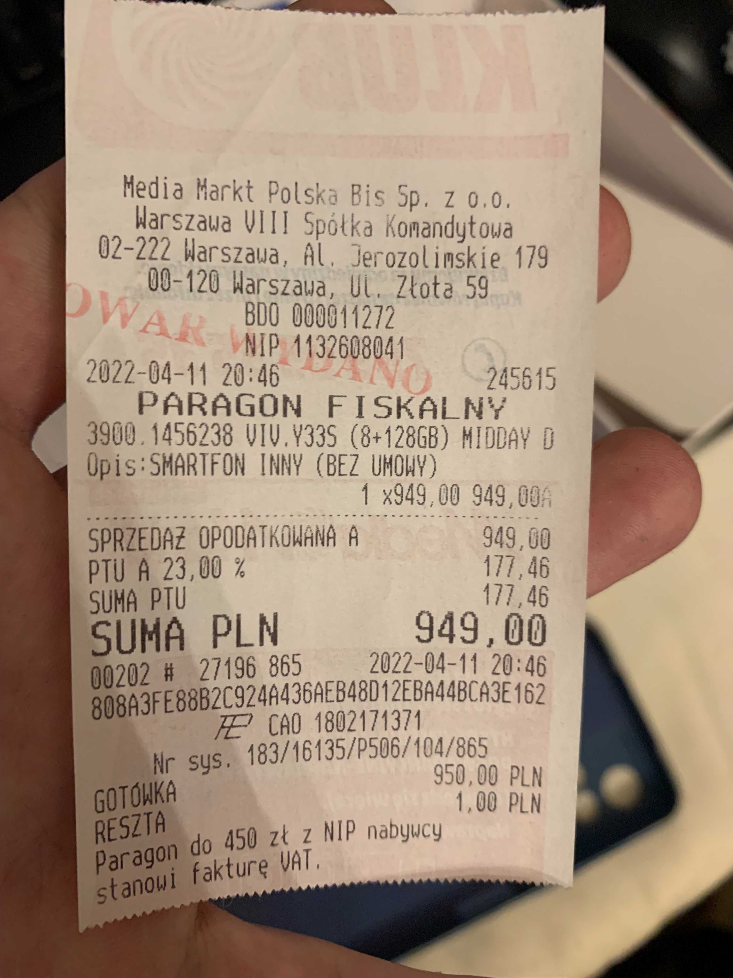 telefon Vivo Y33s 8GB Ram 128GB Rom
