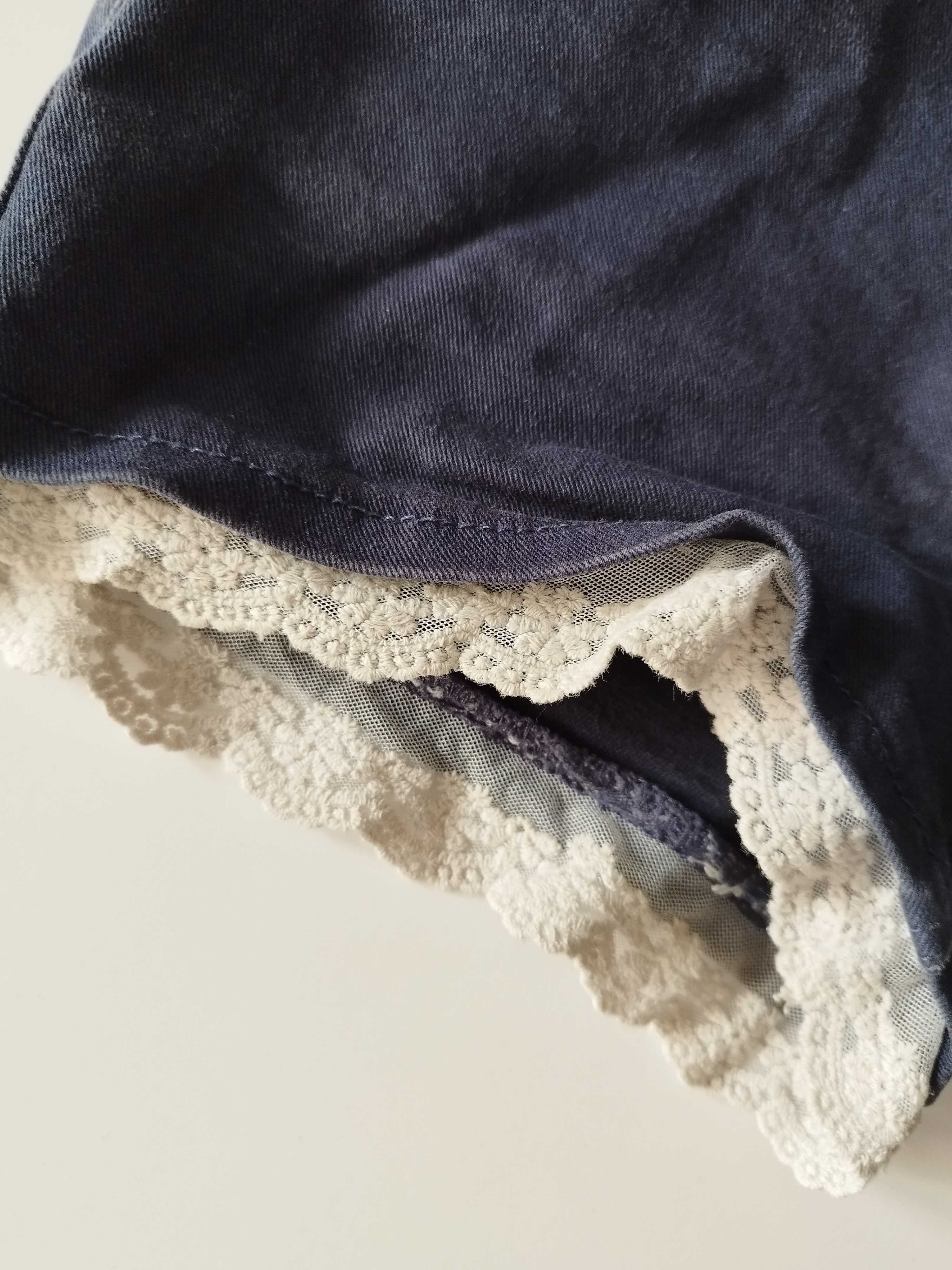 Spodenki jeansowe z koronką H&M rozm. 128