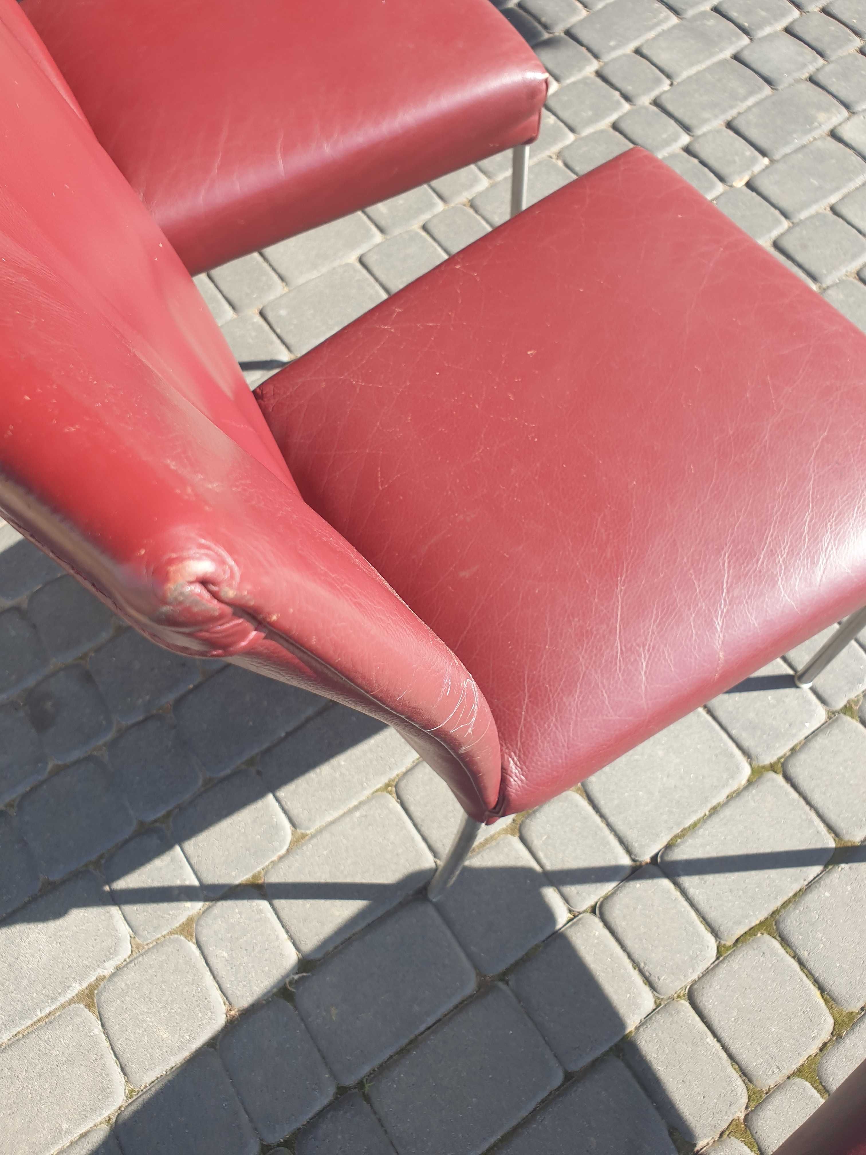 4 skórzane krzesła marki Bert Plantagie