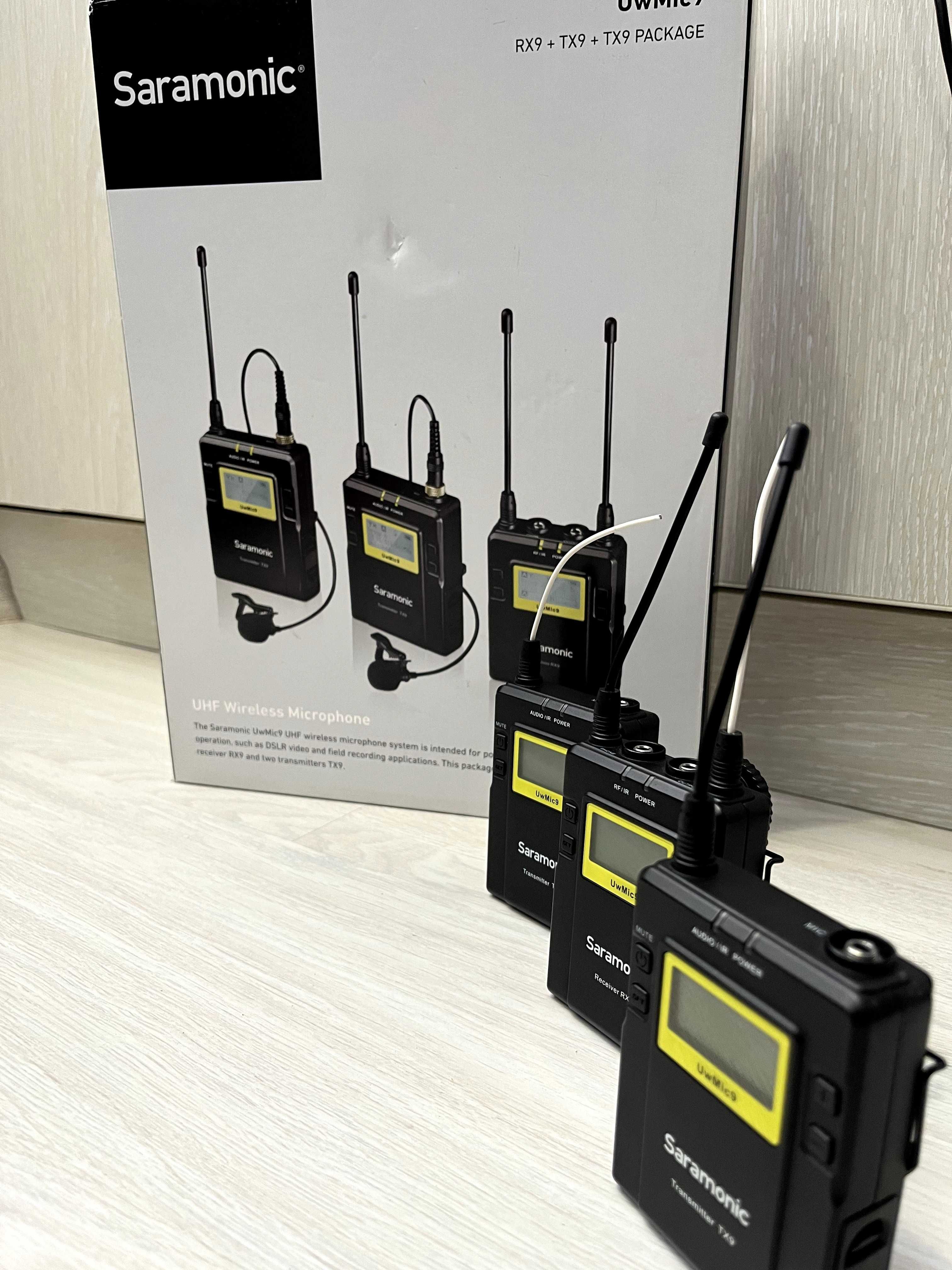 Мікрофонна радіосистема Saramonic UwMIC9 (2 передавача,1 приймач)