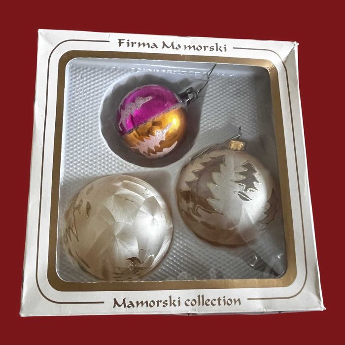 3 bombki handmade Mamorski – polskie rękodzieło