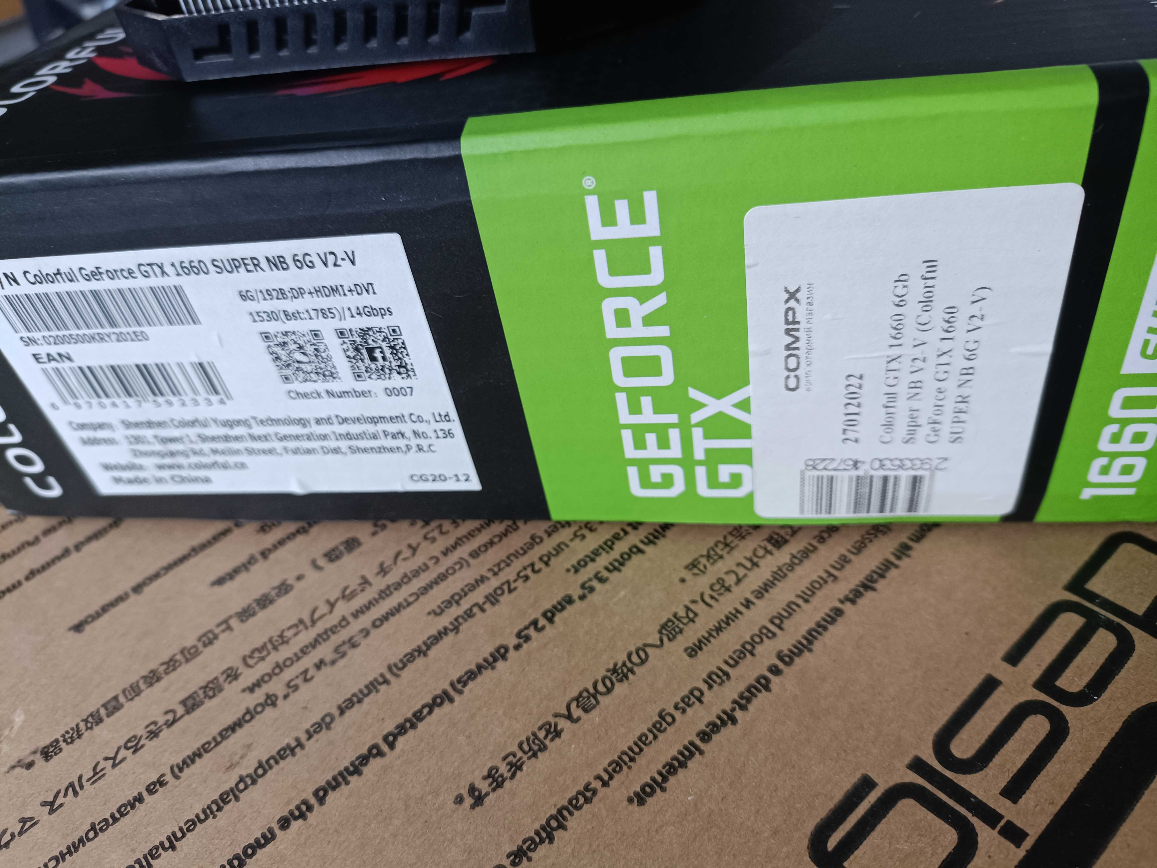 Відеокарта Colorful GeForce GTX 1660 Super 6GB ( GTX 1660 SUPER NB 6G