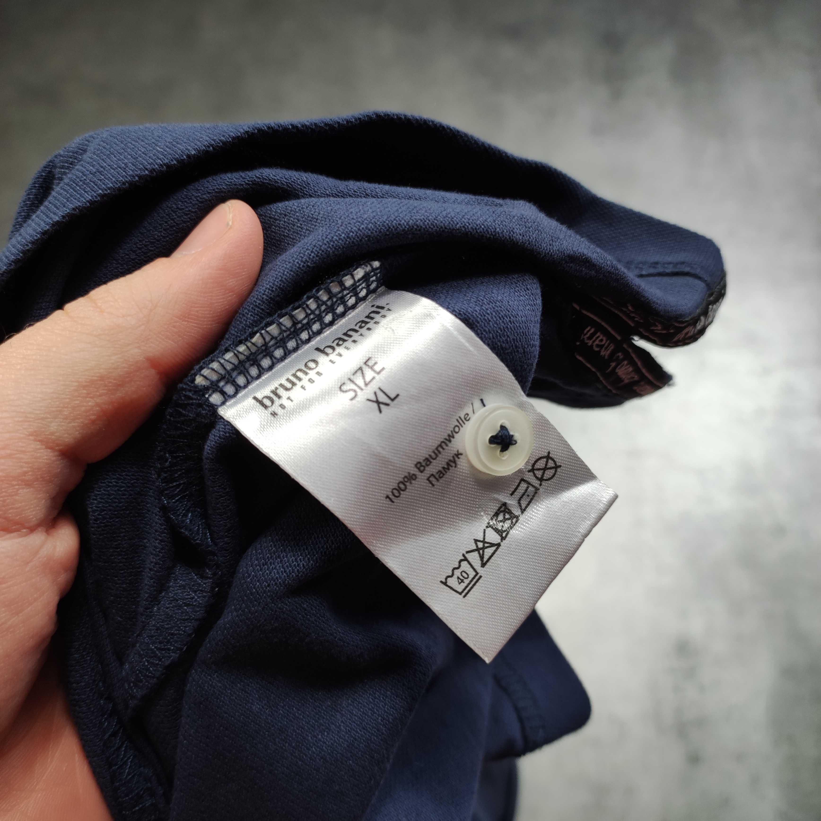 MĘSKA Koszulka Luxury PREMIUM Granatowa duże Logo Polo Bruno Banani