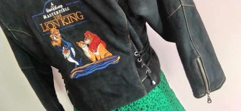 PREMIUM! Ramoneska ze skóry jagnięcej i zamszu S/M/L