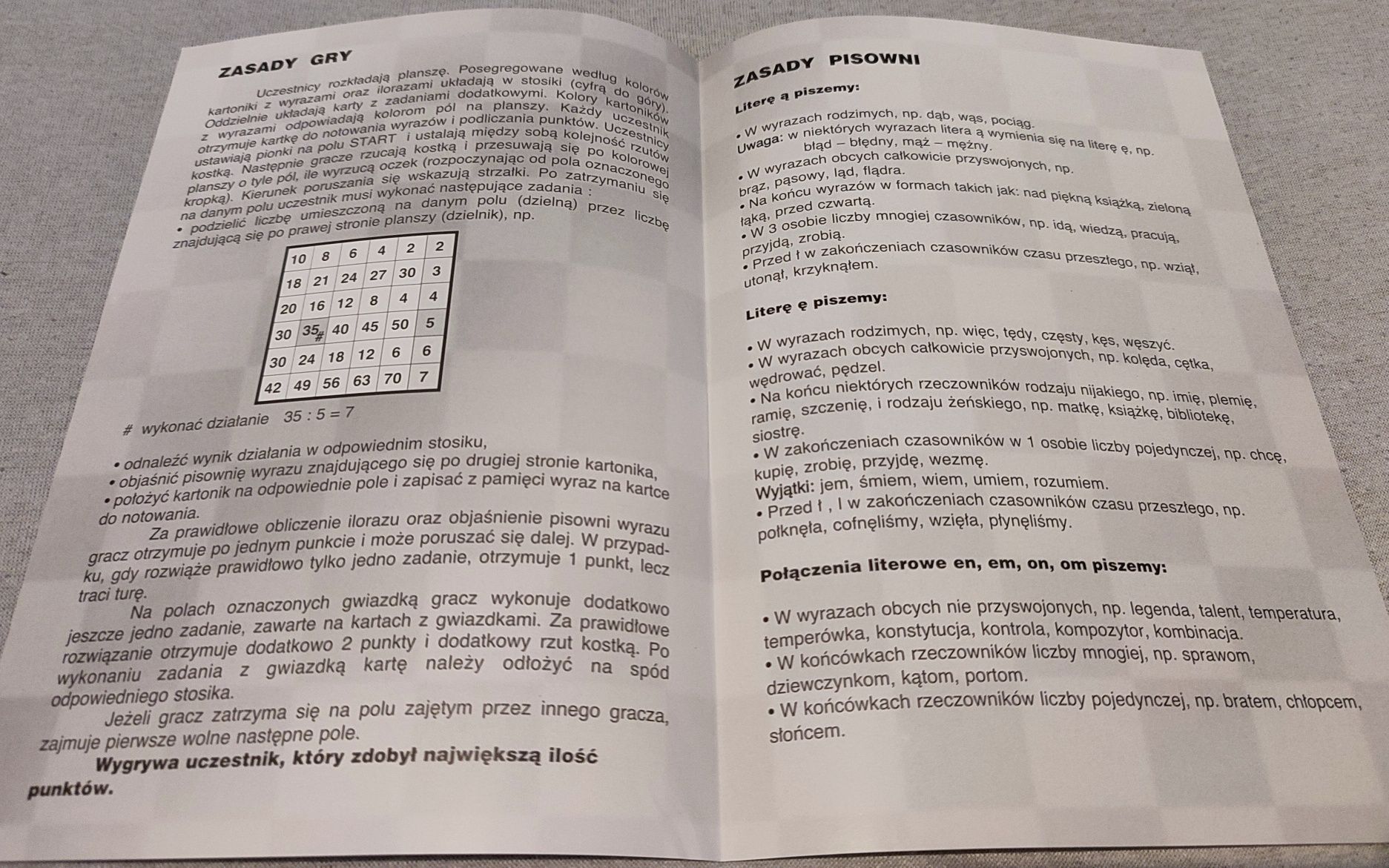 Ortograficzna tabliczka dzielenia – gra edukacyjna [Trefl]