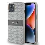 Etui DKNY Leather Mono Stripe & Metal Logo na iPhone 15 / 14 / 13 - be