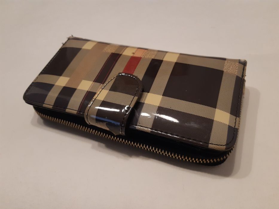 Portmonetka etui Portfel Damski w Kratę Wwa
