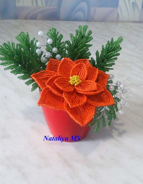 Новогодние композиции Елочка из бисера Ялинка з бісеру