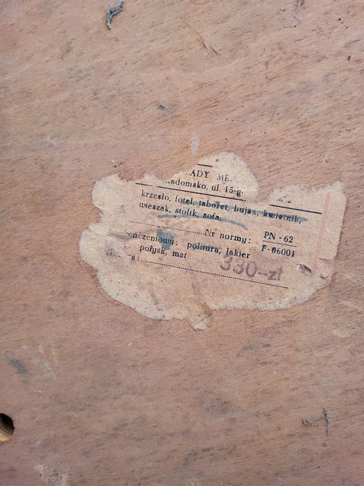 Komplet krzeseł z lat 70