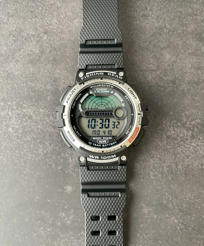 Годинник Casio WS-1200H-1A новий оригінал fishing timer для риболовлі