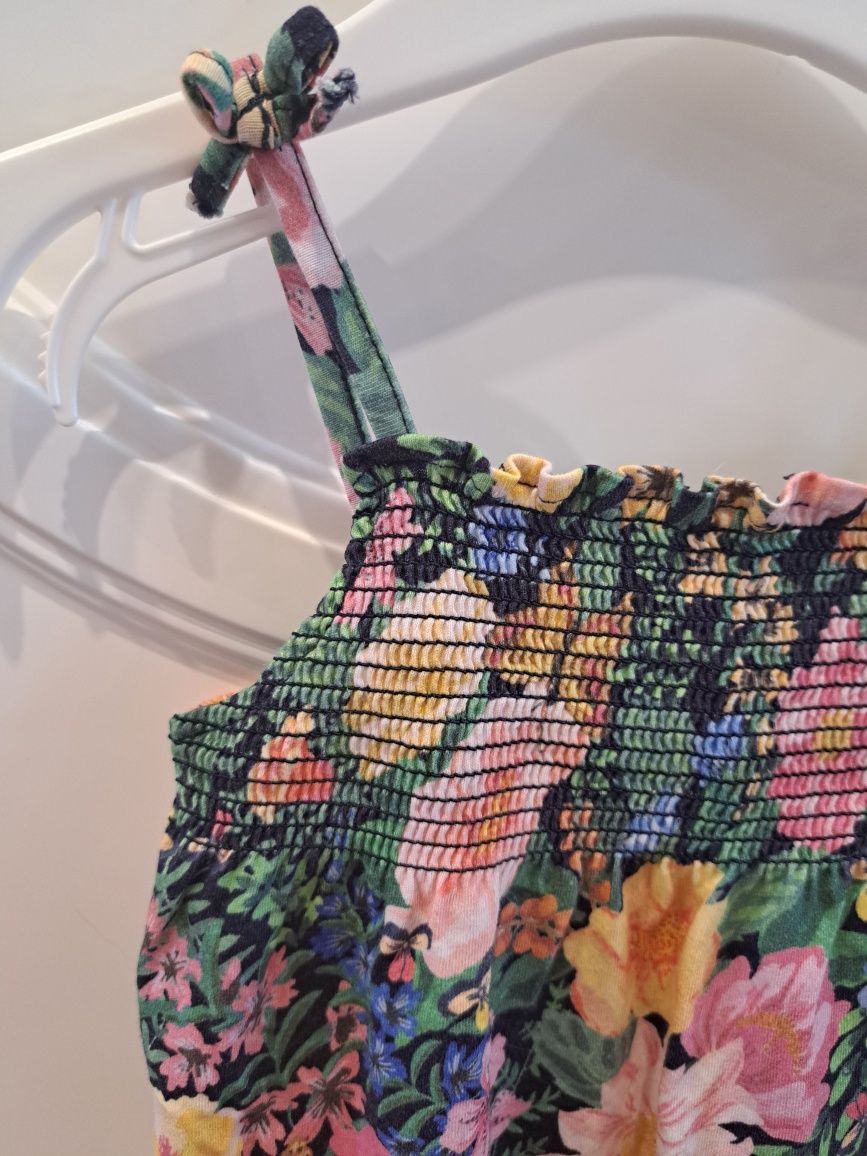 Kombinezon kwiaty h&m 92 retro