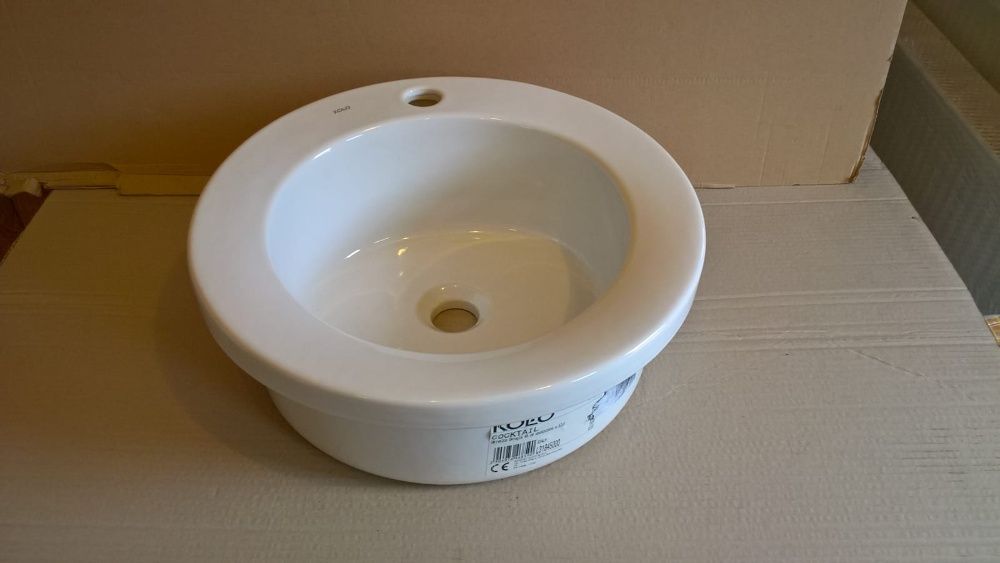 NOWA okrągła umywalka blatowa KOŁO Coctail 45 cm bez przelewu