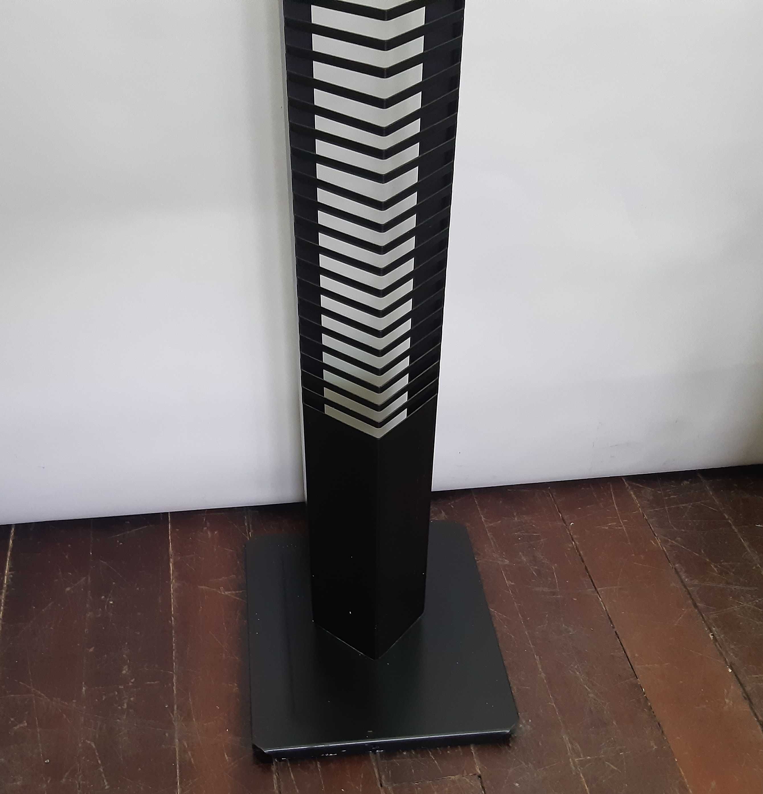Torre Metal Preto Arquivador Expositor Suporte 60 CDs
