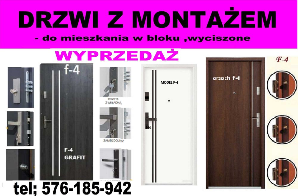 Polskie drzwi wejściowe-ZEWNĘTRZNE ,montaż GRATIS, Cała Częstochowa