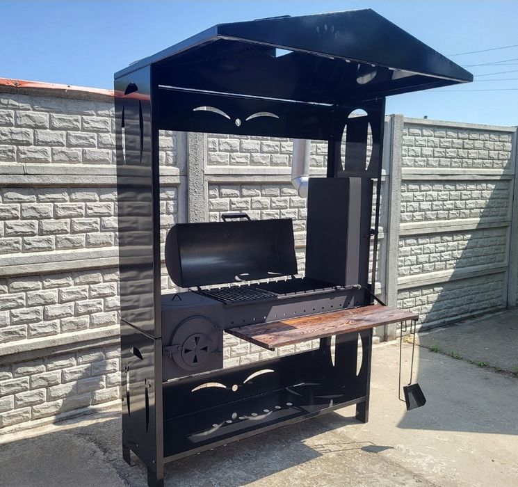 От Завода! 4мм! Усиленный! Мангал с крышей + Коптильня + Печь под каза