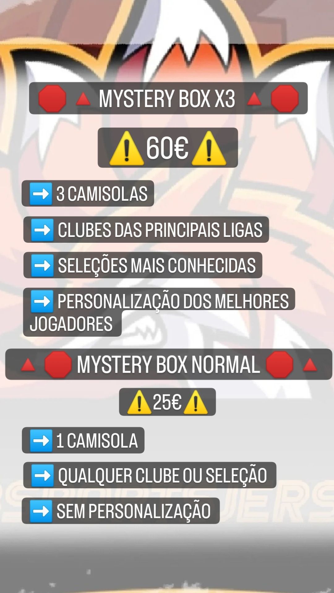 Camisolas de Futebol - Promoções