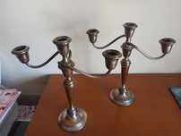 Candelabros casquinha banho prata