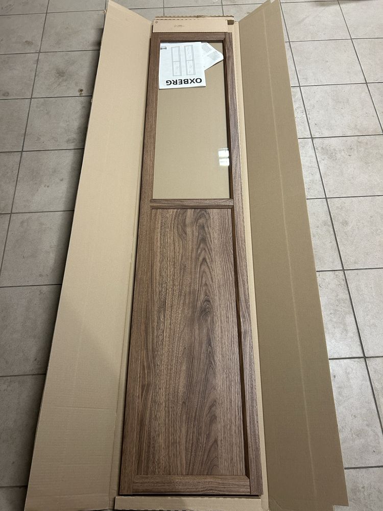 Drzwi OXBERG IKEA pół pełne pół oszklone 305.087.09 40x192