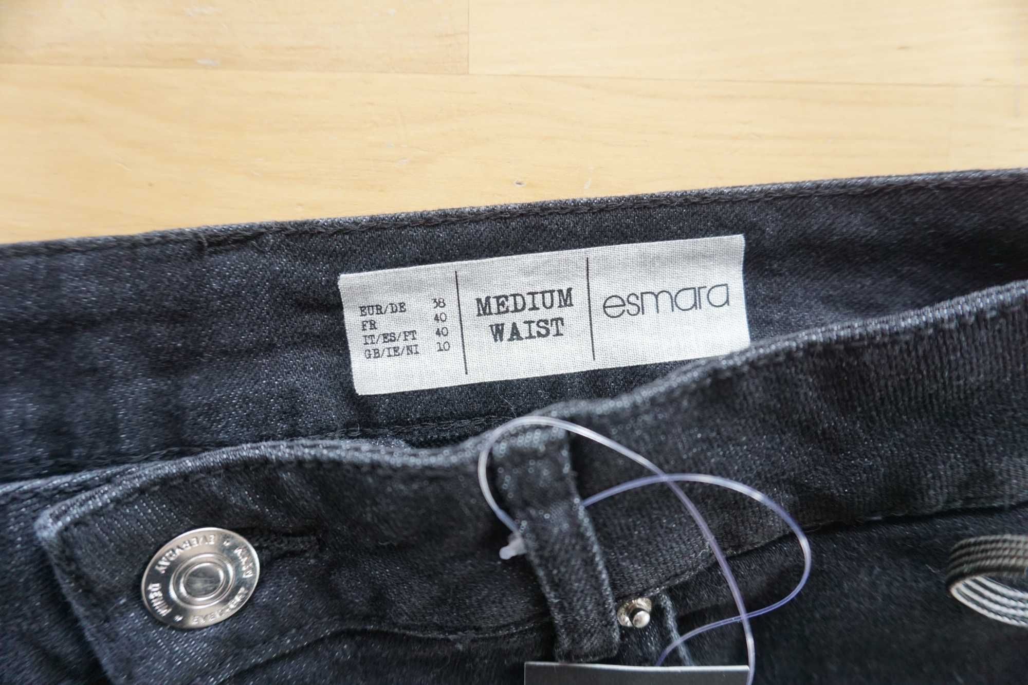 Nowe Elastyczne spodenki damskie CZARNE Jeans  38/40 wakacje