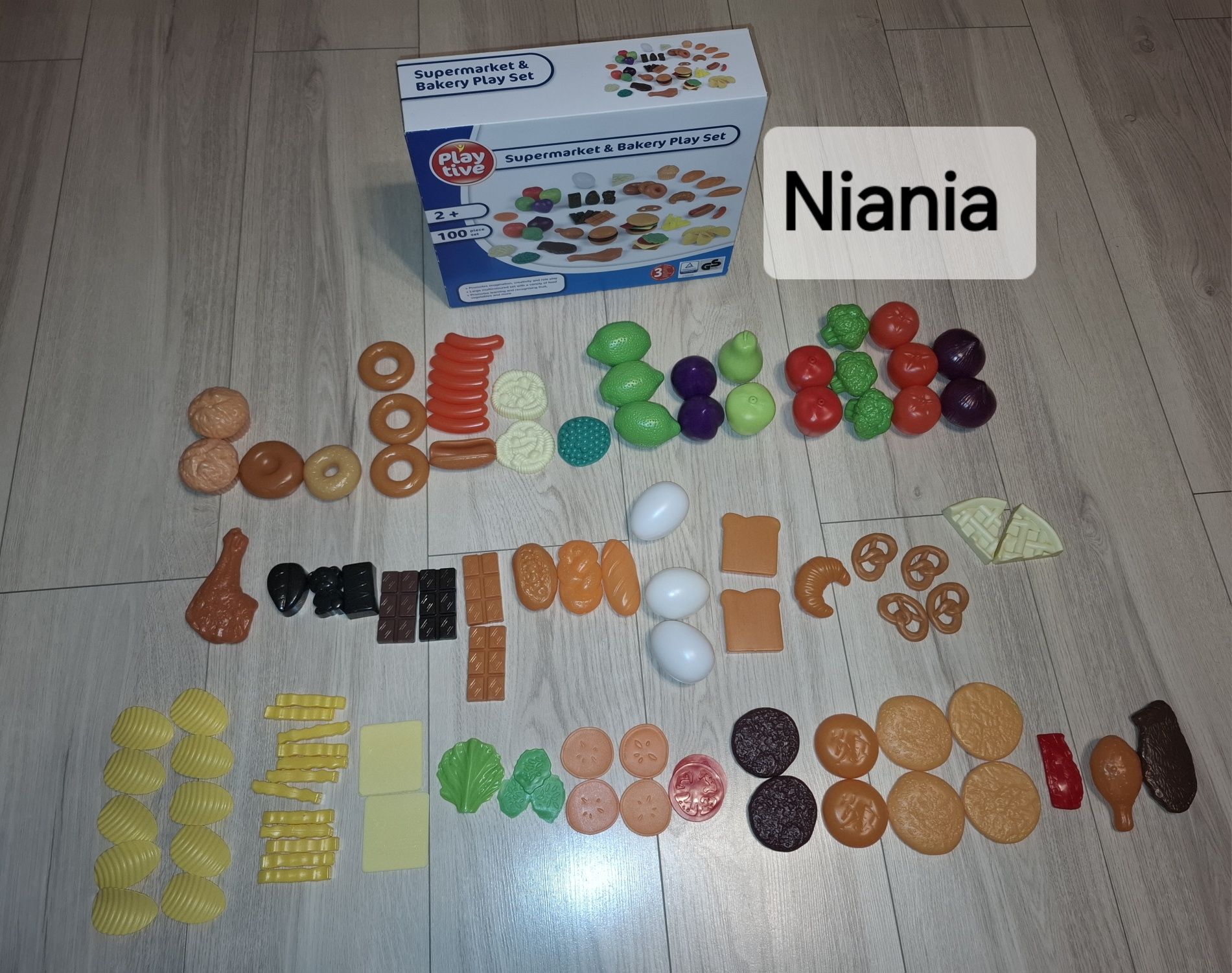 Żywność akcesoria jedzenia do zabawy 100 elementów  play tive