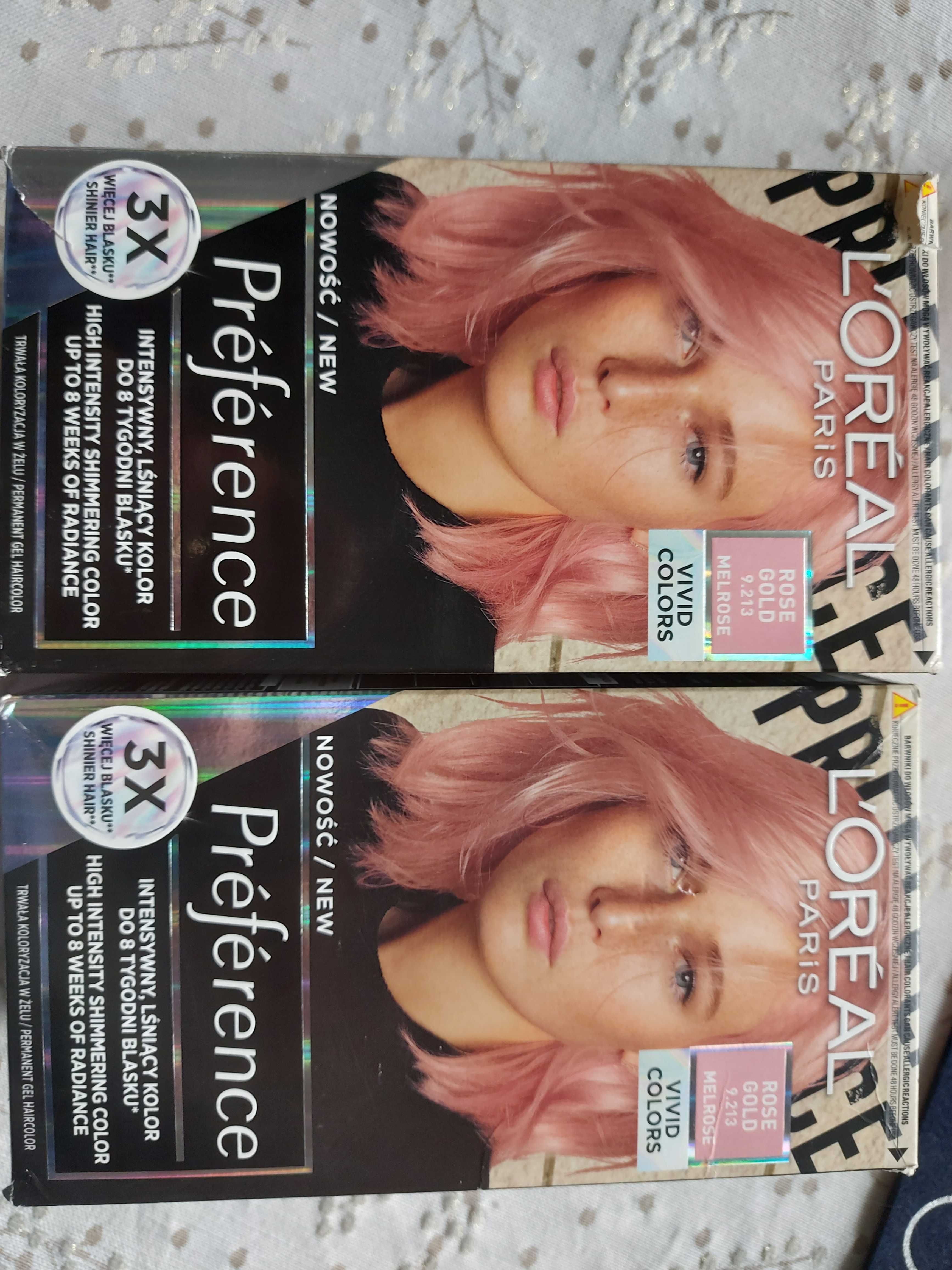 LOREAL PREFERENCE vivid colours farba do włosów 9.213 rose gold2szt