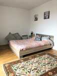 Cama de casal com estrado / cabeceira e colchão