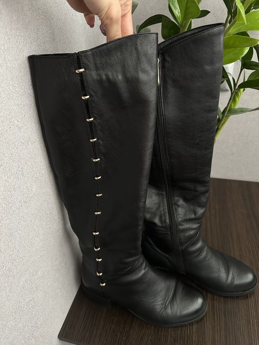 Продам жіночі високі чоботи натуральна шкіра