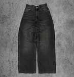 Czarne Baggy Jeansy 34