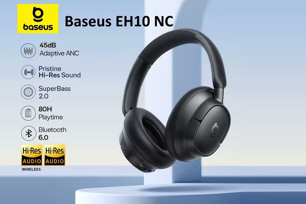 Навушники Baseus EH10 NC ANC LDAC Hi-Res 45dB BT6.0 Black