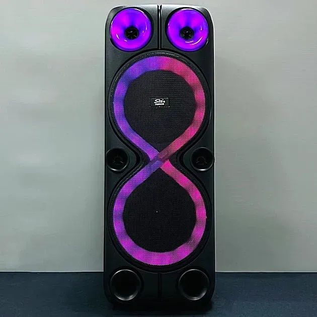 Караоке акустика Atlanfa-82(Bluetooth,SD,USB,FM) пультДУ, 2микрофона.