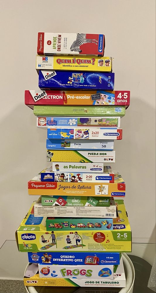 Jogos de tabuleiro/puzzles/jogos interativos c/novos